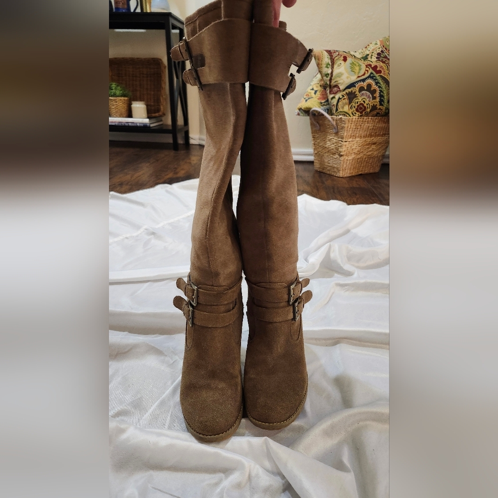 LOFT Tan Knee Boots